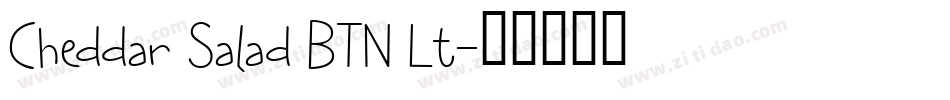 Cheddar Salad BTN Lt字体转换